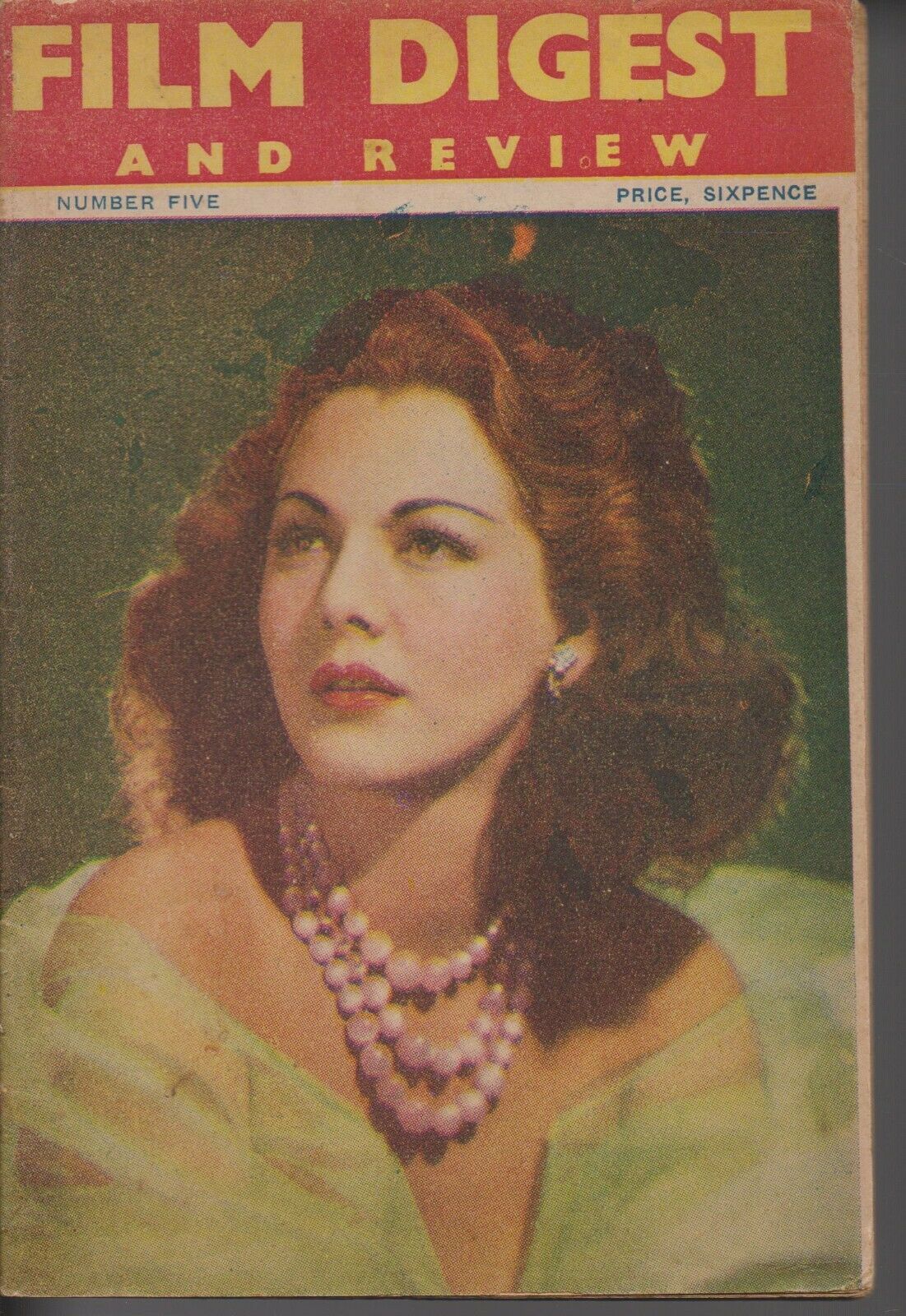 FILM DIGEST AND REVIEW magazine side cover Issue 5   1945