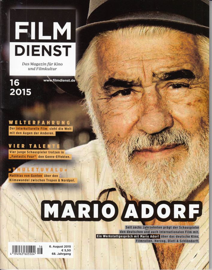 FILM DIENST magazine side cover Issue 16 6 August 2015