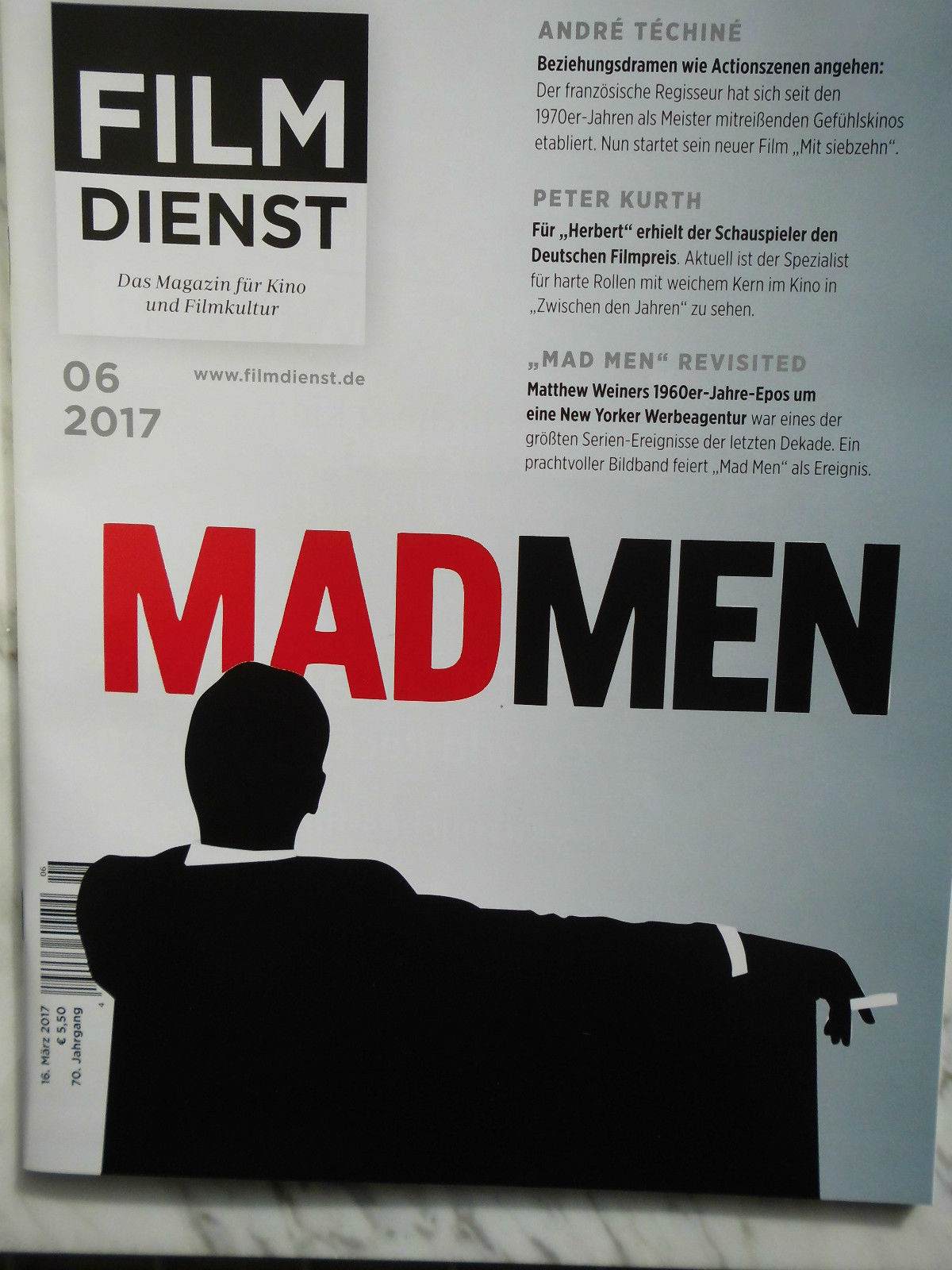 FILM DIENST magazine side cover Issue 6 16 March 2017