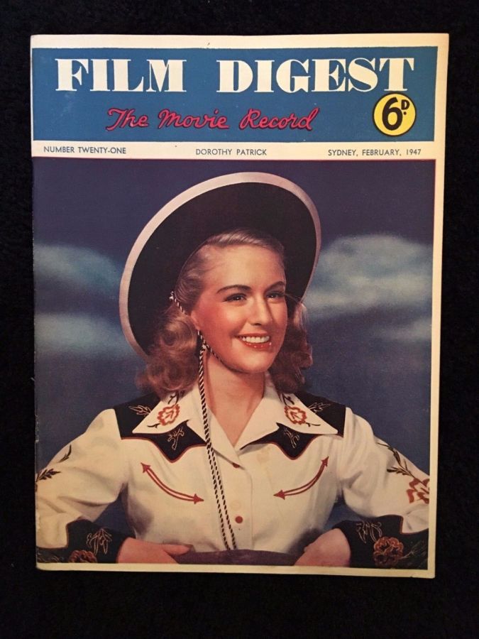 FILM DIGEST MOVIE-RECORD magazine side cover Issue 21  February 1947