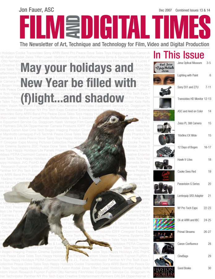 FILM AND DIGITAL TIMES magazine side cover Issue 13/14 December 2007