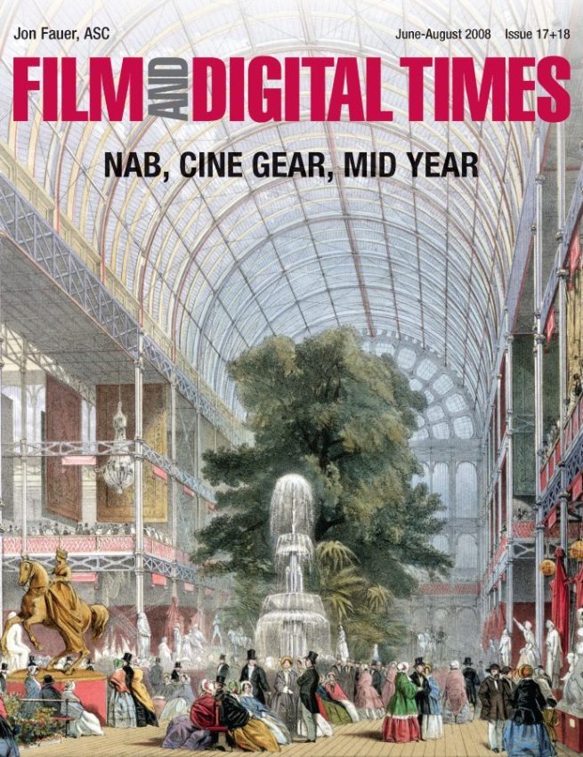 FILM AND DIGITAL TIMES magazine side cover Issue 17/18 June/August 2008