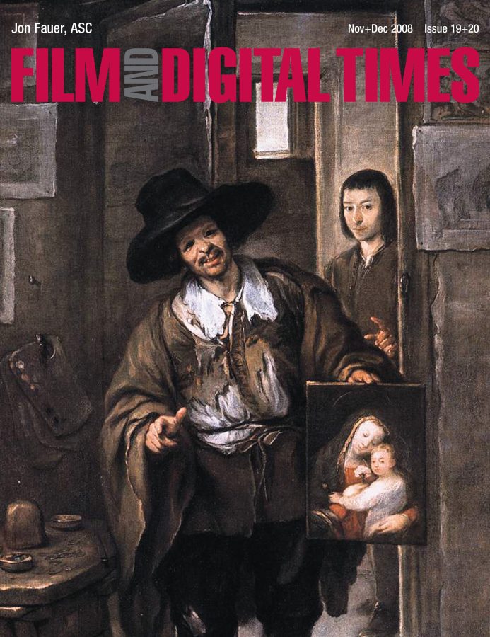 FILM AND DIGITAL TIMES magazine side cover Issue 19/20 November/December 2008