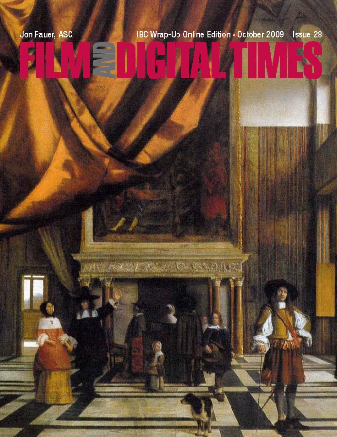 FILM AND DIGITAL TIMES magazine side cover Issue 28 October 2009