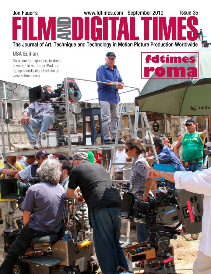 FILM AND DIGITAL TIMES magazine side cover Issue 35 September 2010