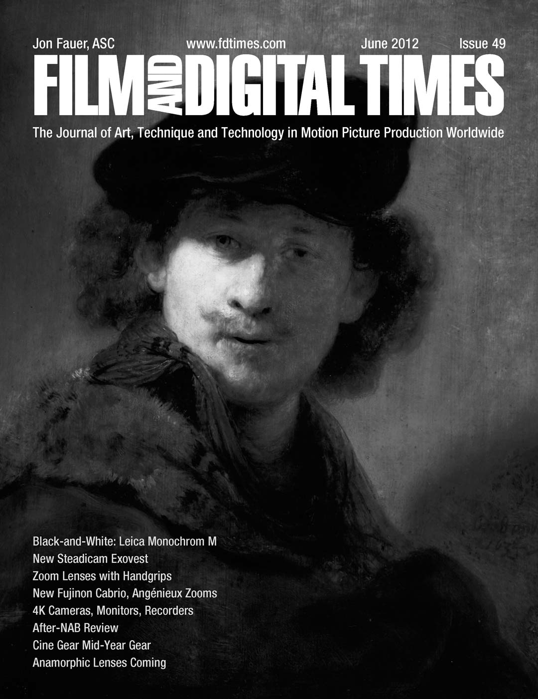 FILM AND DIGITAL TIMES magazine side cover Issue 49 June 2012