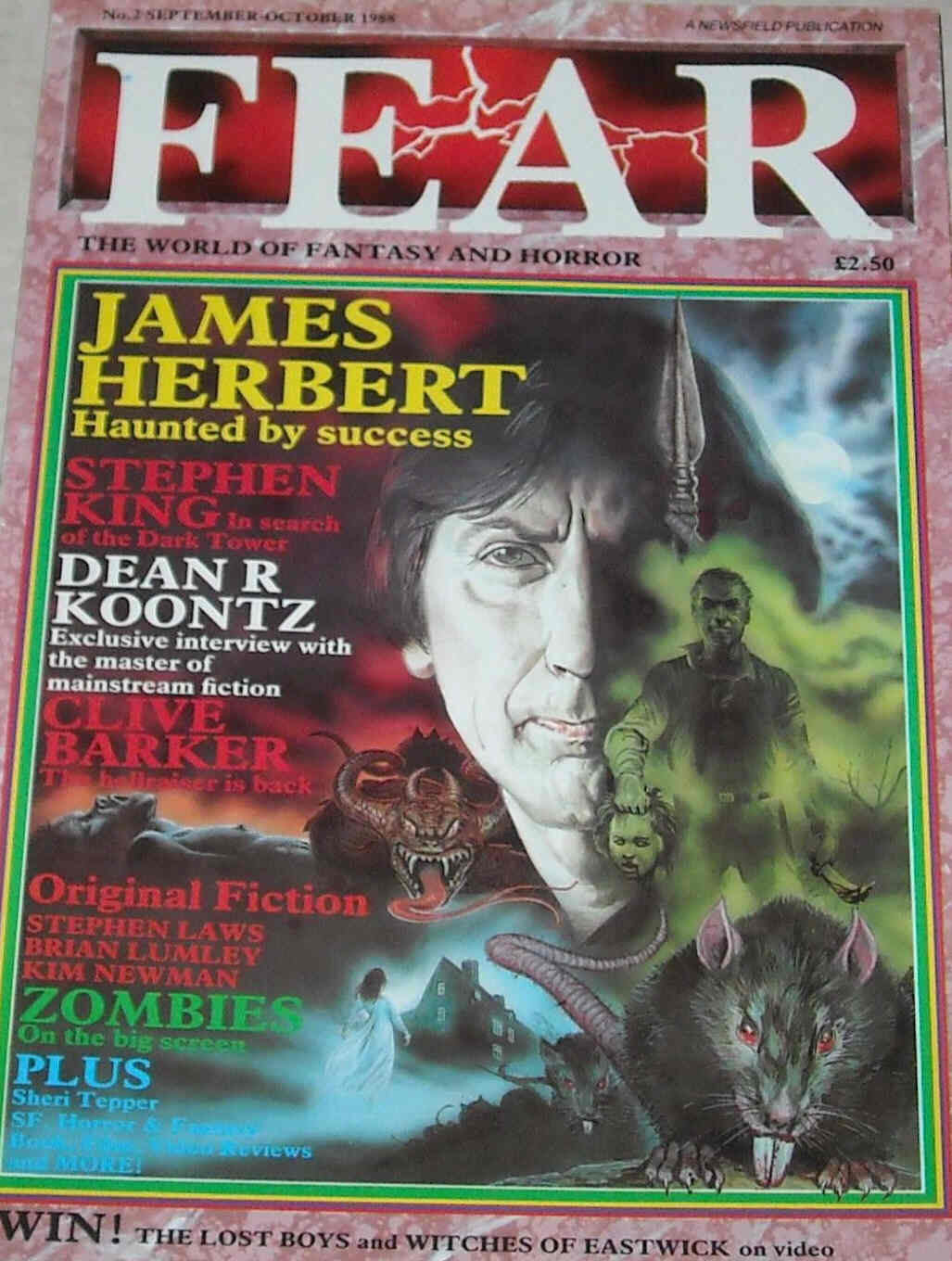 FEAR magazine side cover Issue 2 September/October 1988