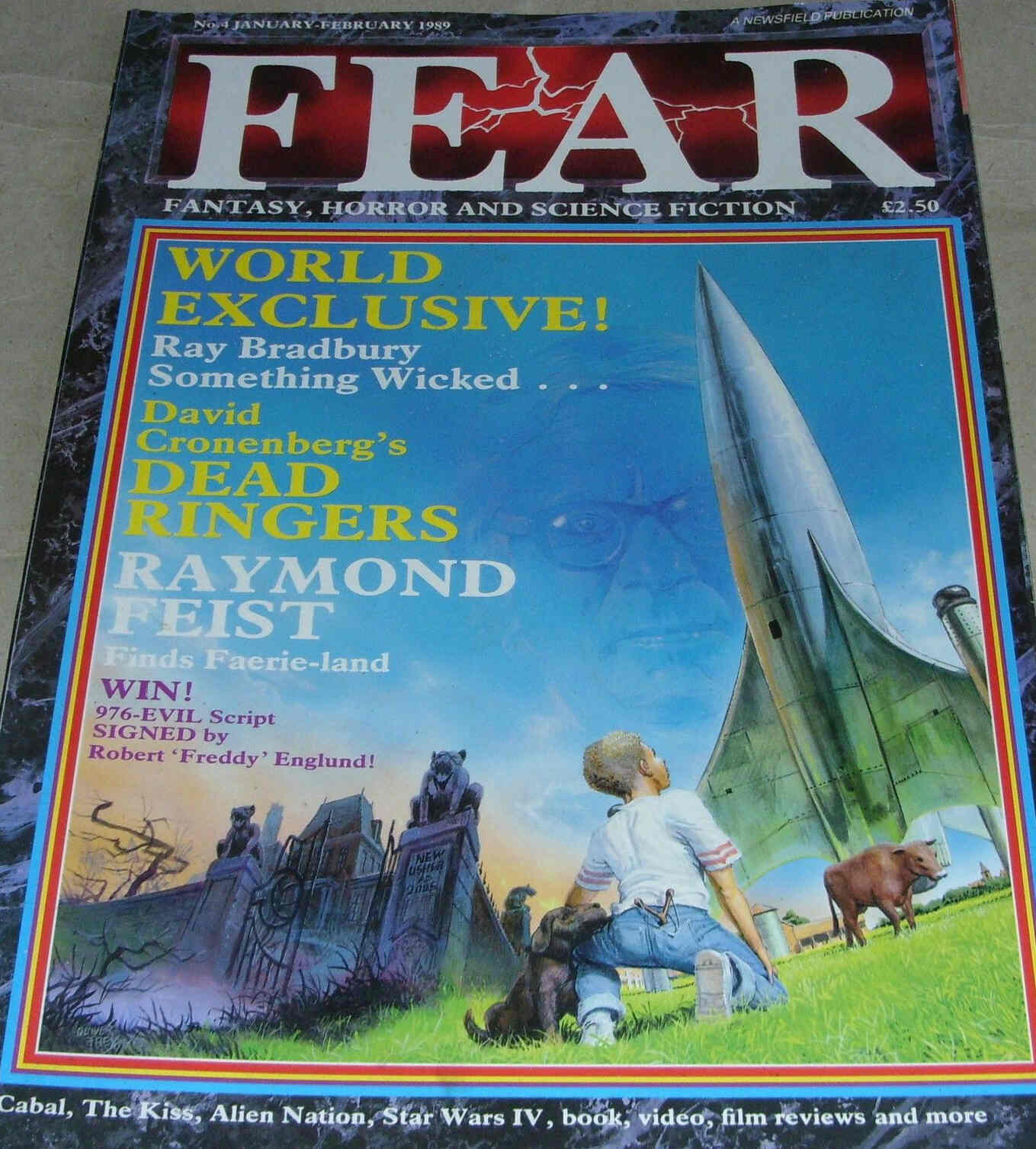 FEAR magazine side cover Issue 4 January/February 1989