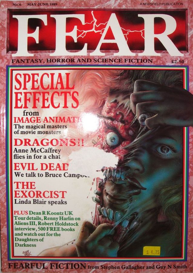 FEAR magazine side cover Issue 6 May/June 1989