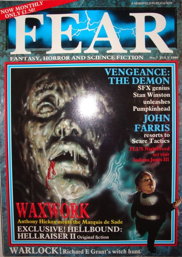 FEAR magazine side cover Issue 7 July 1989