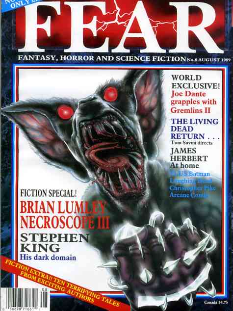 FEAR magazine side cover Issue 8 August 1989
