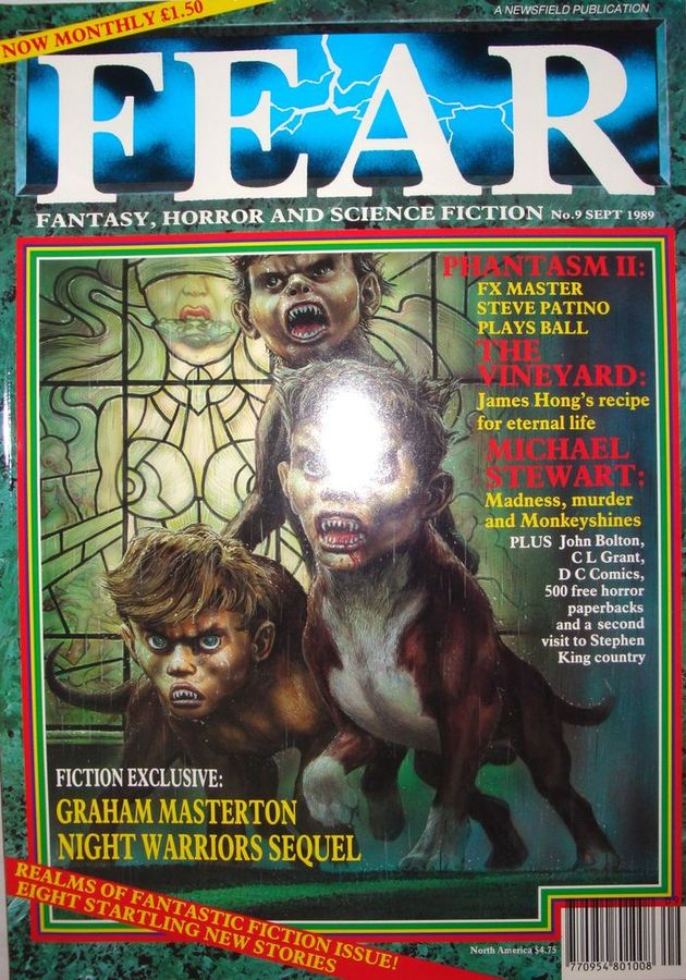 FEAR magazine side cover Issue 9 September 1989