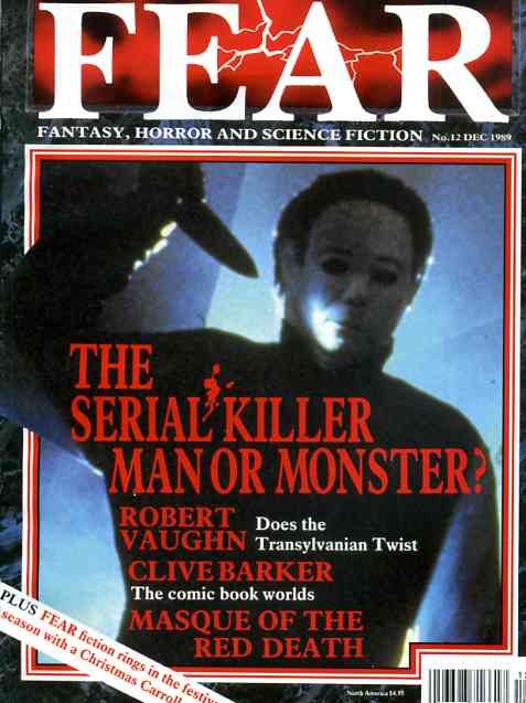 FEAR magazine side cover Issue 12 December 1989