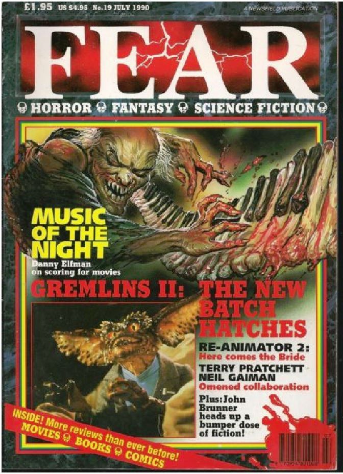 FEAR magazine side cover Issue 19 July 1990