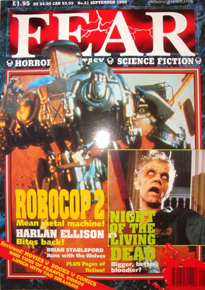 FEAR magazine side cover Issue 21 September 1990