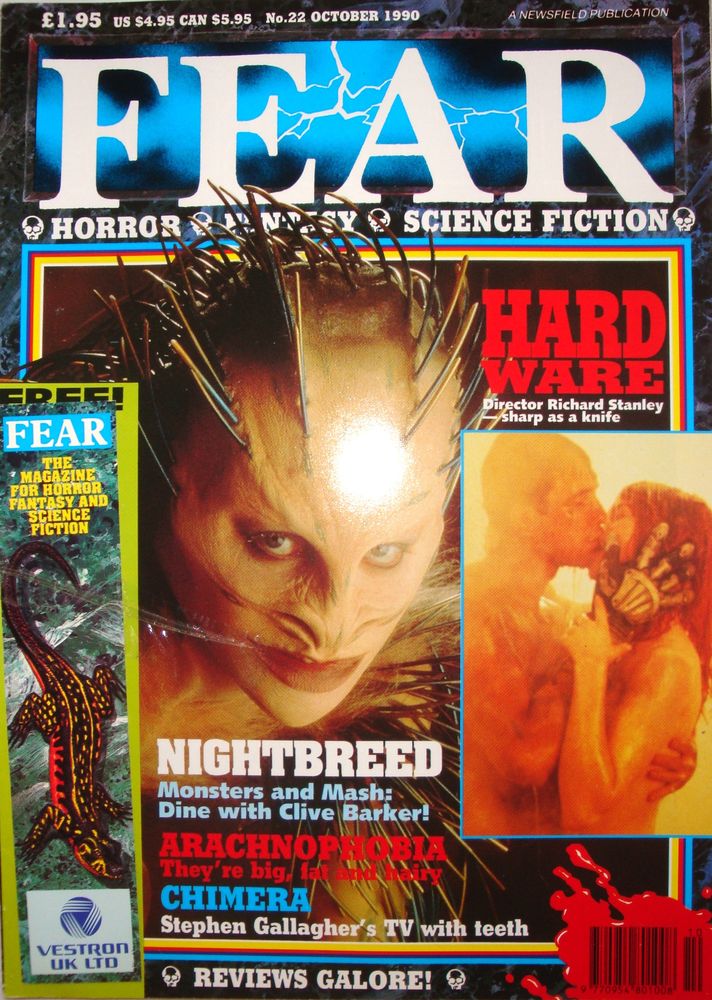 FEAR magazine side cover Issue 22 October 1990