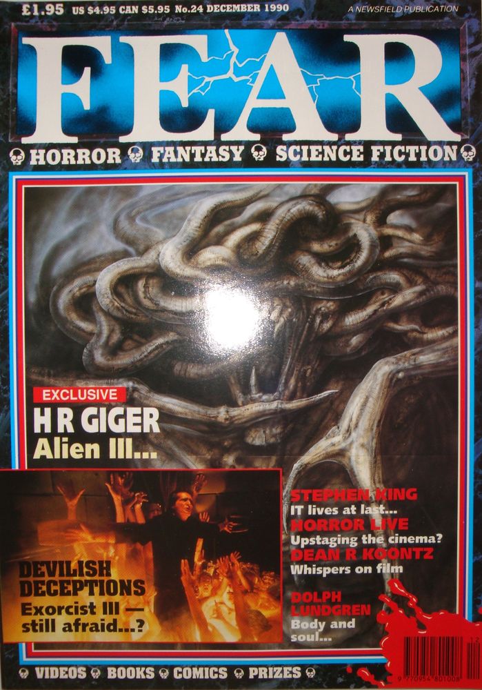 FEAR magazine side cover Issue 24 December 1990