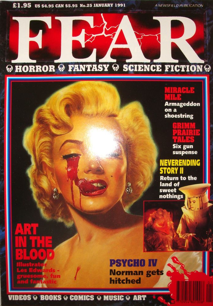 FEAR magazine side cover Issue 25 January 1991