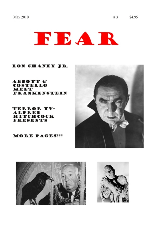 FEAR (USA) magazine side cover Issue 3 May/June/July 2010