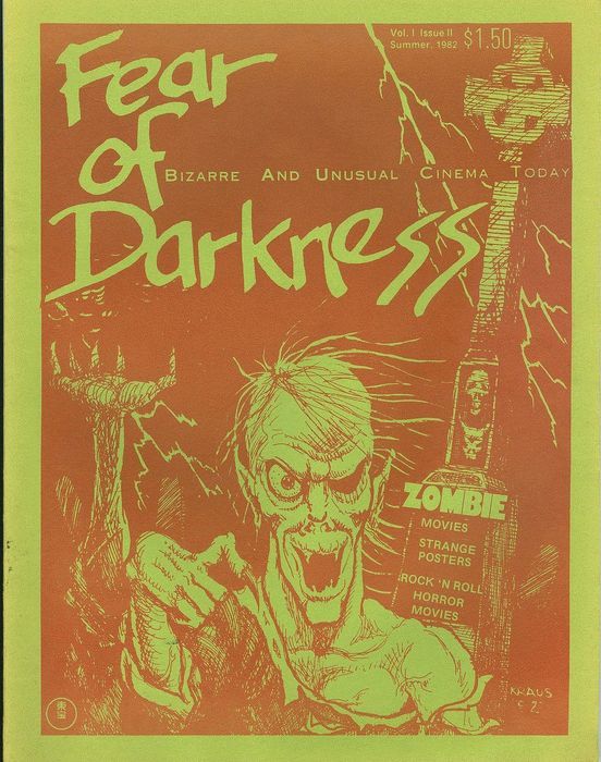 FEAR OF DARKNESS magazine side cover Issue 2 Summer 1982
