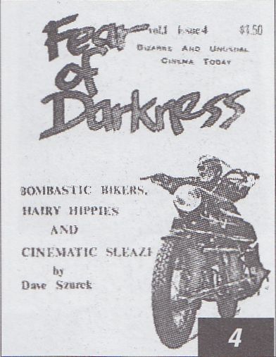 FEAR OF DARKNESS magazine side cover Issue 4  1984