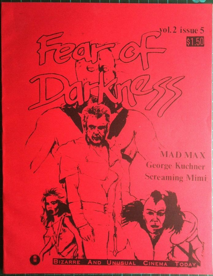 FEAR OF DARKNESS magazine side cover Issue 5  1985