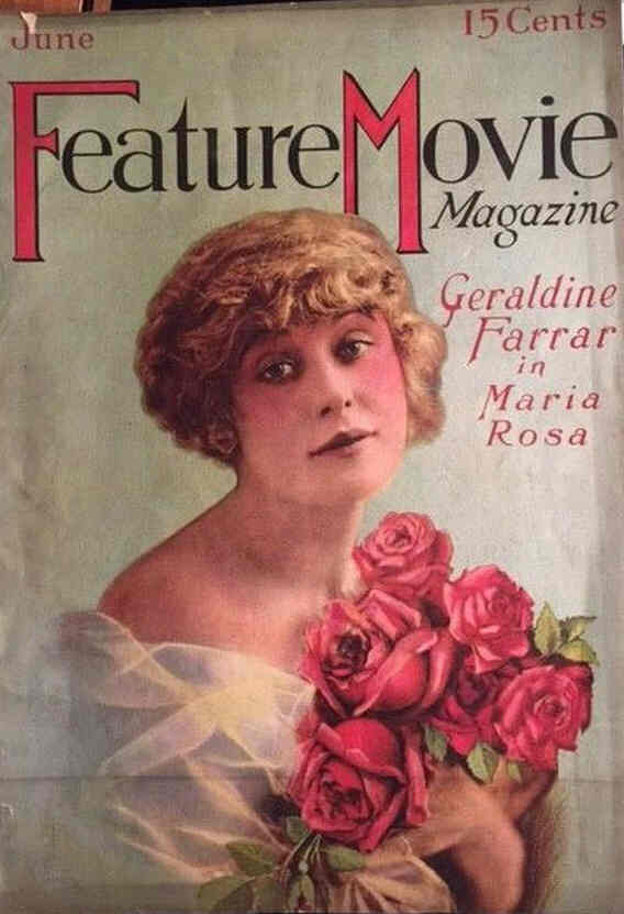FEATURE MOVIE MAGAZINE magazine side cover  June 1916