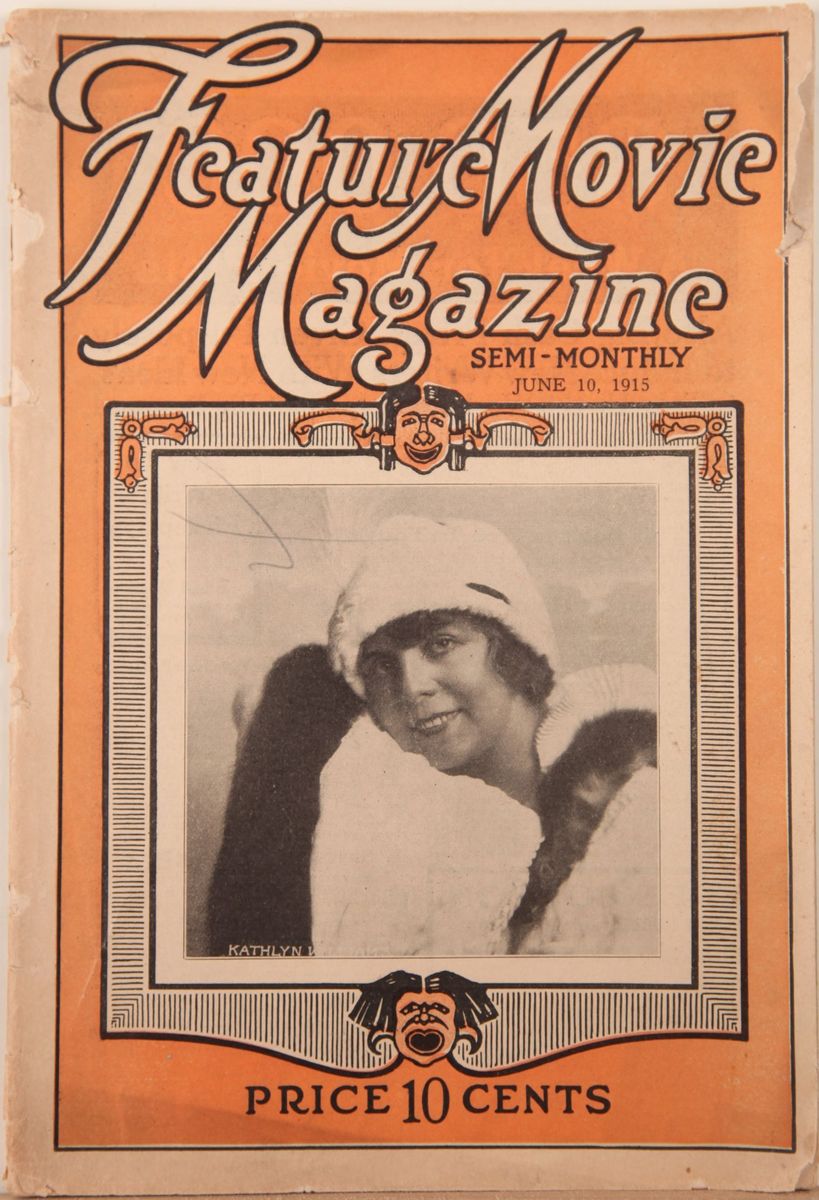 FEATURE MOVIE MAGAZINE magazine side cover 10 June 1915