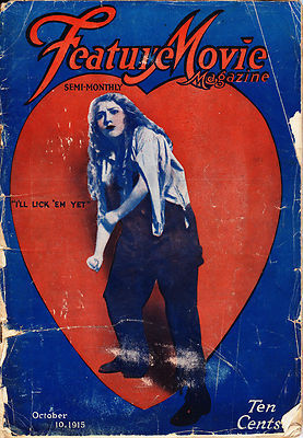 FEATURE MOVIE MAGAZINE magazine side cover 10 October 1915