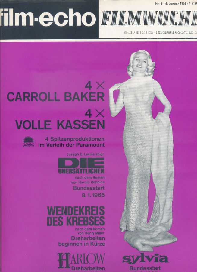FILM-ECHO FILMWOCHE magazine side cover Issue 1 6 January 1965