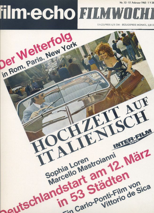 FILM-ECHO FILMWOCHE magazine side cover Issue 13 17 February 1965