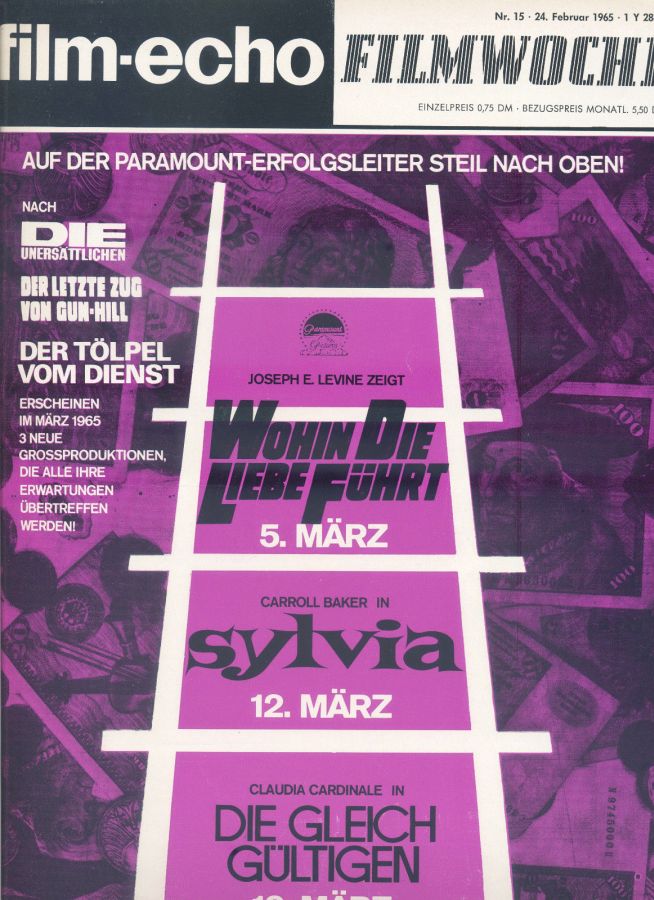 FILM-ECHO FILMWOCHE magazine side cover Issue 15 24 February 1965