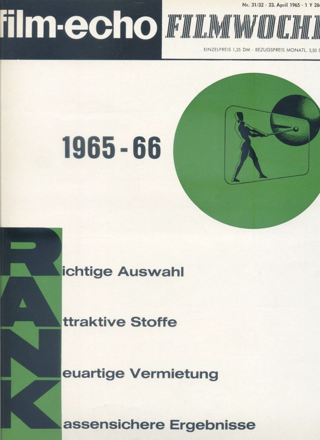 FILM-ECHO FILMWOCHE magazine side cover Issue 31-2 23 April 1965