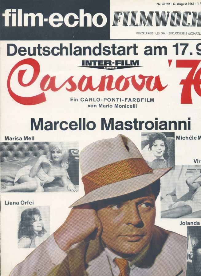FILM-ECHO FILMWOCHE magazine side cover Issue 61-2 6 August 1965