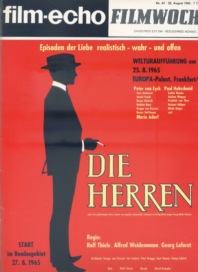 FILM-ECHO FILMWOCHE magazine side cover Issue 67 25 August 1965