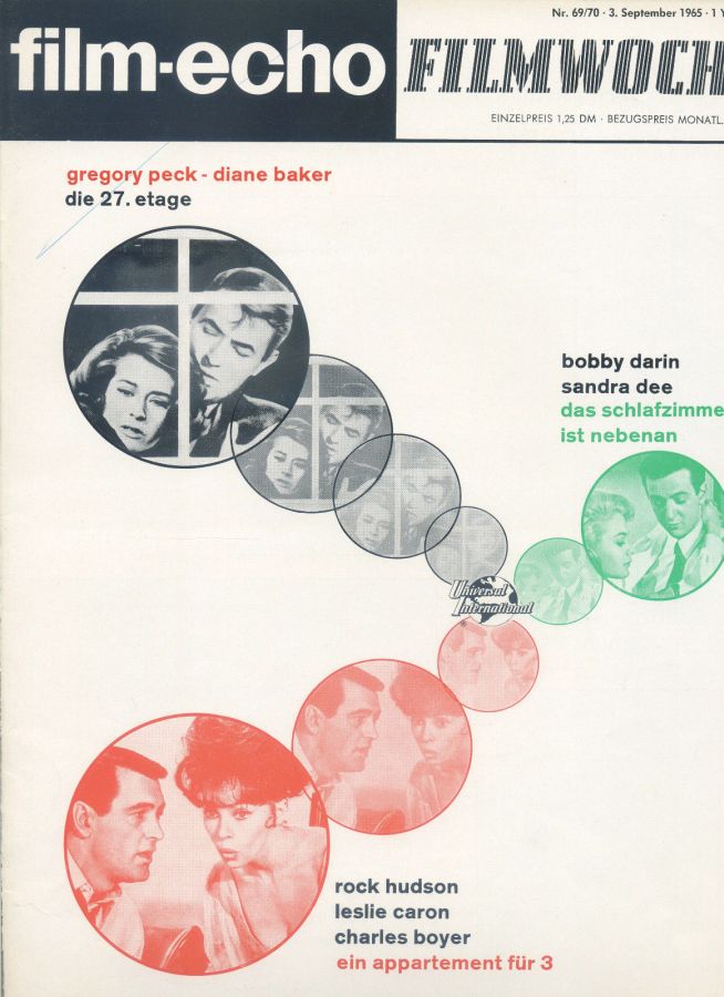 FILM-ECHO FILMWOCHE magazine side cover Issue 69-70 3 September 1965