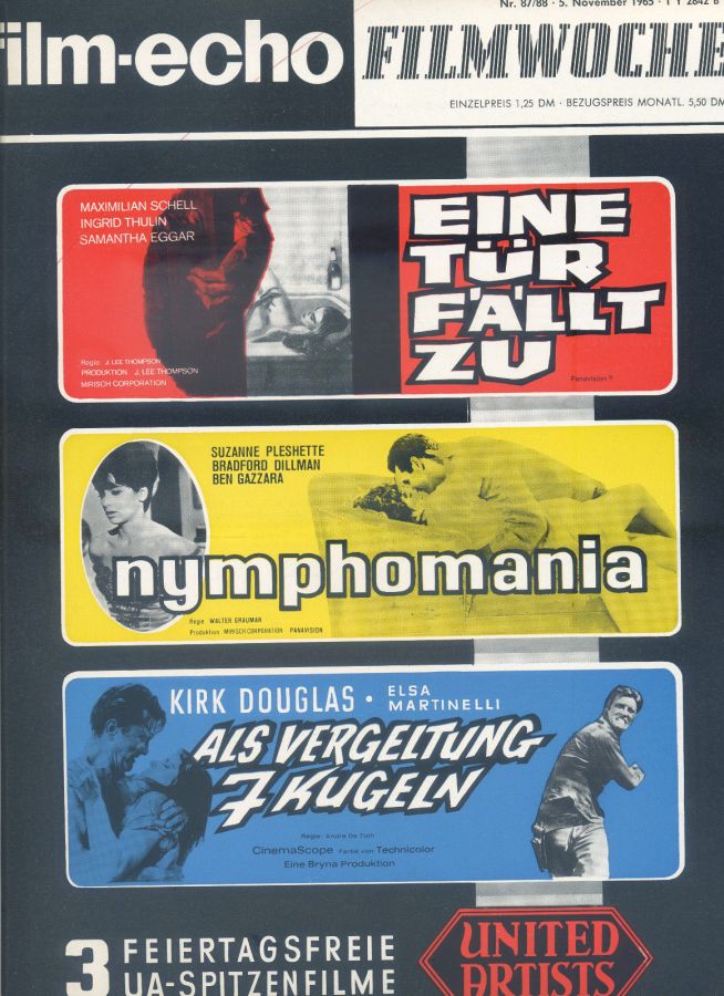FILM-ECHO FILMWOCHE magazine side cover Issue 87-8 5 November 1965
