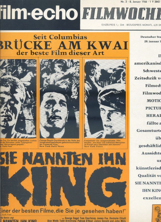 FILM-ECHO FILMWOCHE magazine side cover Issue 2 8 January 1966