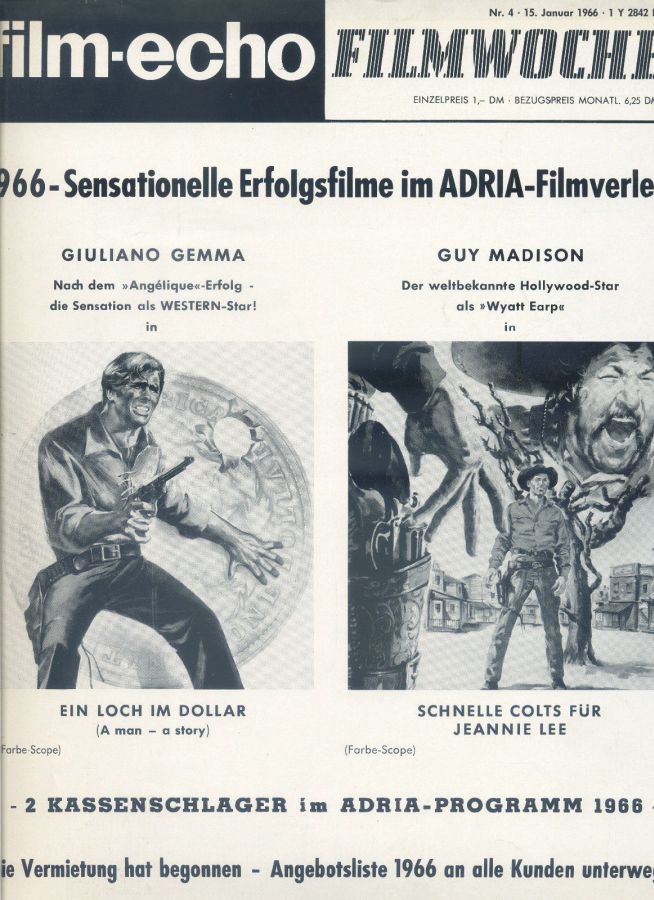 FILM-ECHO FILMWOCHE magazine side cover Issue 4 15 January 1966