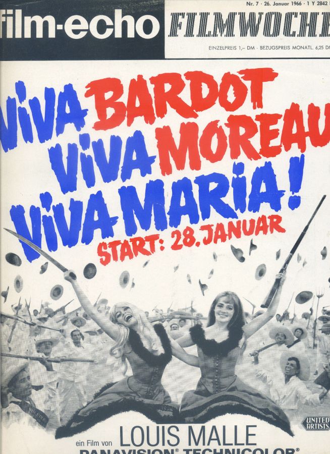 FILM-ECHO FILMWOCHE magazine side cover Issue 7 26 January 1966