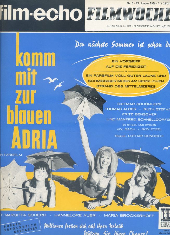 FILM-ECHO FILMWOCHE magazine side cover Issue 8 29 January 1966