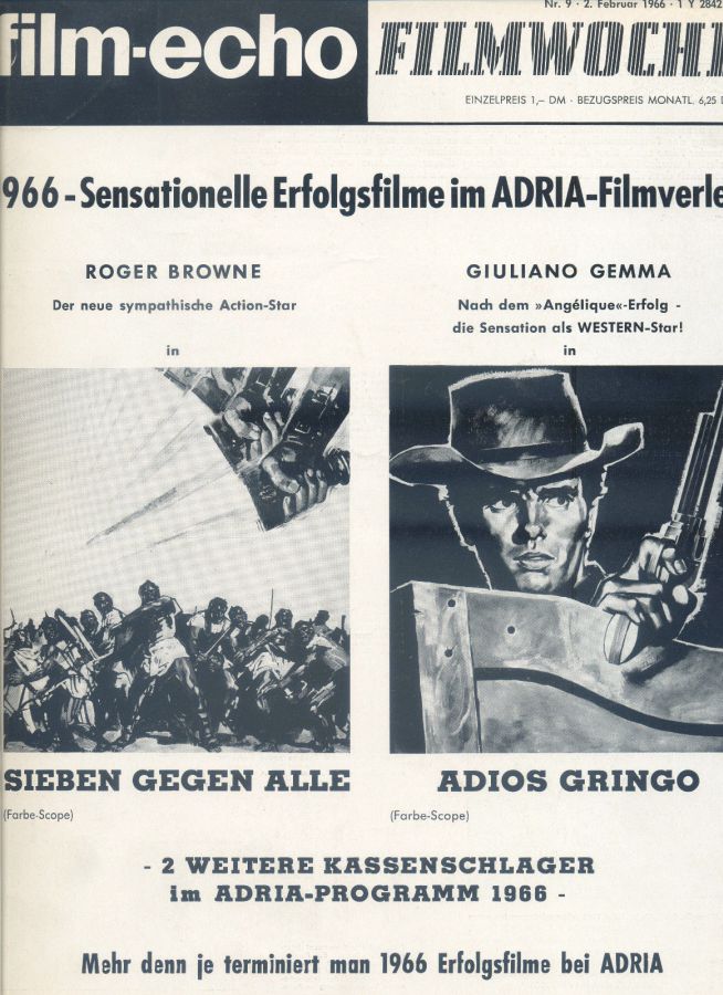 FILM-ECHO FILMWOCHE magazine side cover Issue 9 2 February 1966