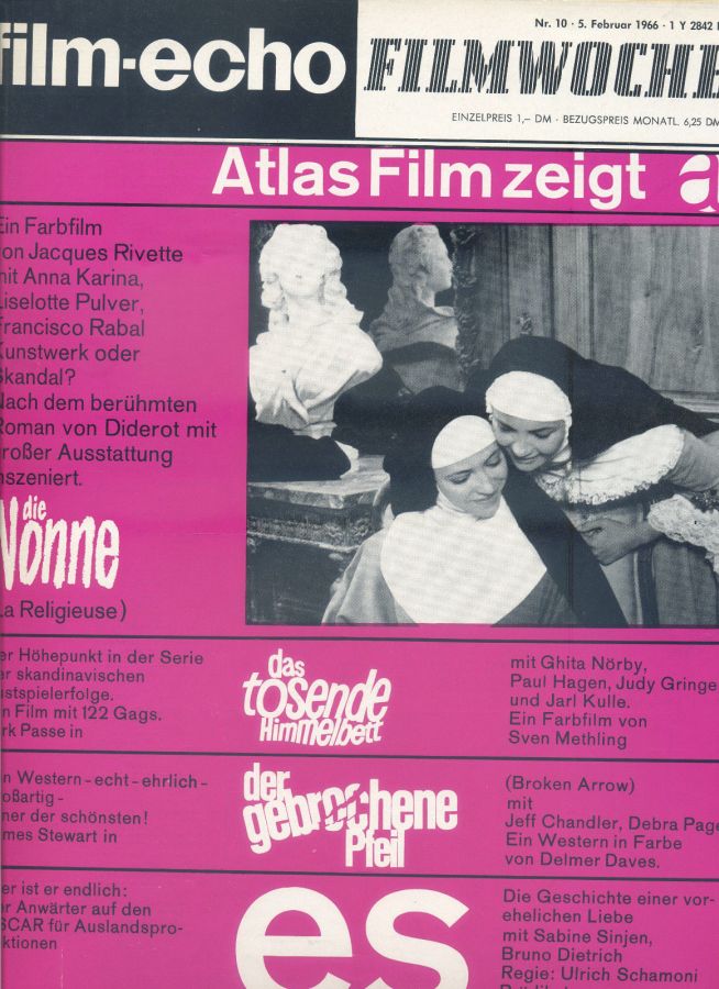 FILM-ECHO FILMWOCHE magazine side cover Issue 10 5 February 1966