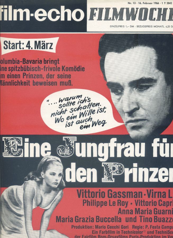 FILM-ECHO FILMWOCHE magazine side cover Issue 13 16 February 1966