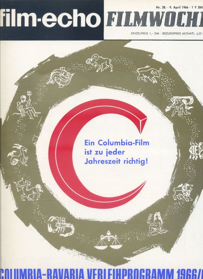 FILM-ECHO FILMWOCHE magazine side cover Issue 28 9 April 1966
