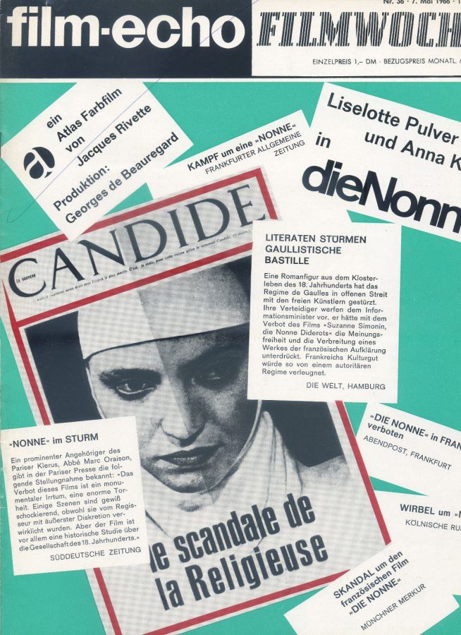 FILM-ECHO FILMWOCHE magazine side cover Issue 36 7 May 1966