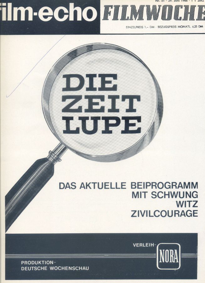 FILM-ECHO FILMWOCHE magazine side cover Issue 51 29 June 1966