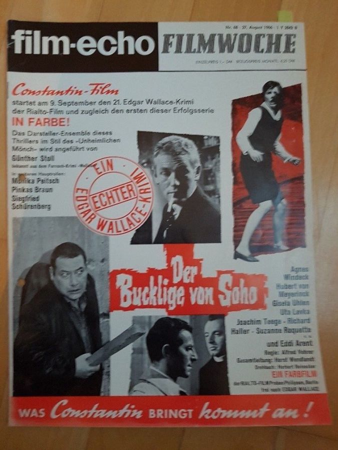 FILM-ECHO FILMWOCHE magazine side cover Issue 68 27 August 1966