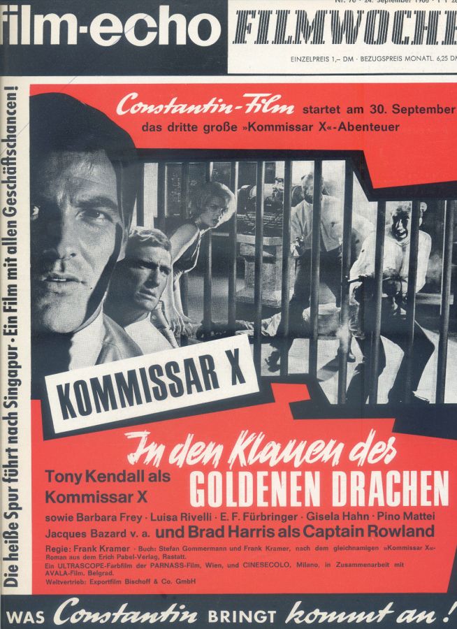 FILM-ECHO FILMWOCHE magazine side cover Issue 76 24 September 1966