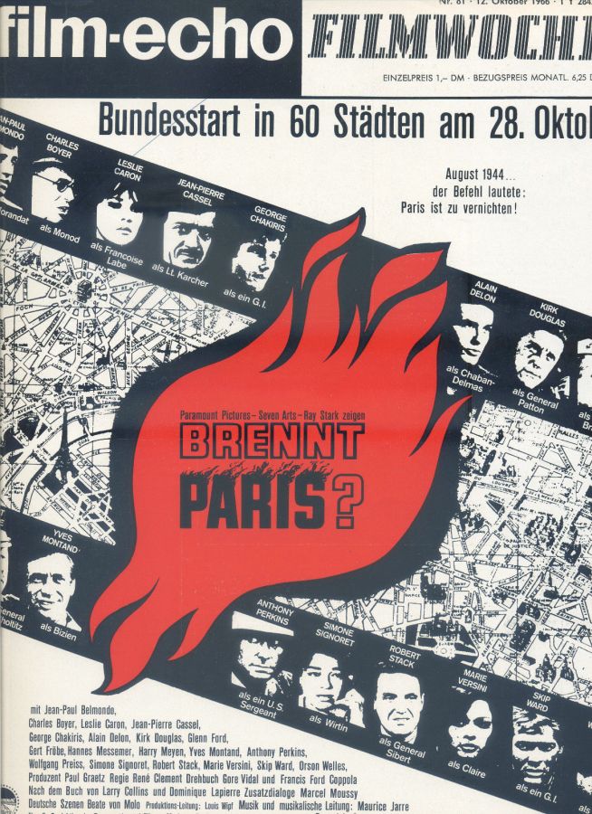 FILM-ECHO FILMWOCHE magazine side cover Issue 81 12 October 1966